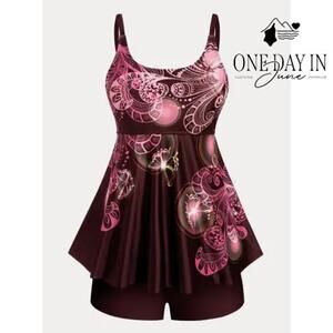 Charmo Boyshort Tankini Swimsuit Size 2X